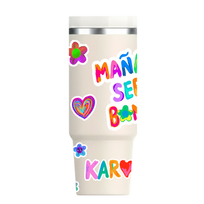 Vasos Térmico 1300ml | crema | Karol G | Mañana Será Bonito