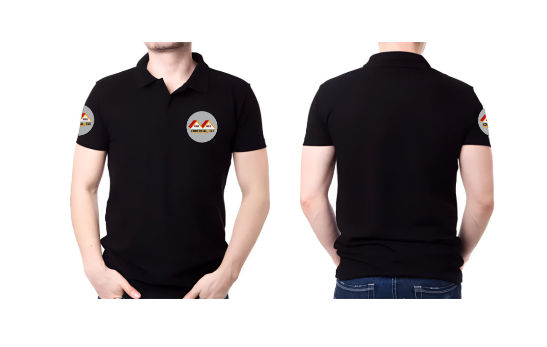 Polo Personalizadas | Negra| Comercial Mele