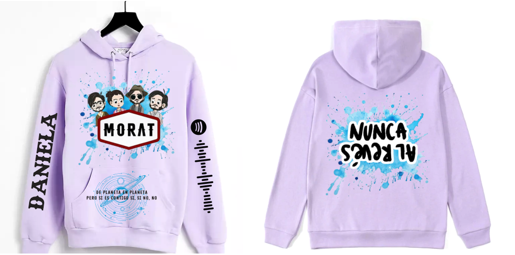 Sudadera personalizada| Lila| Morat| Daniela