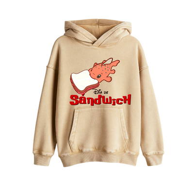 Sudadera| Beige | Lilo y Stitch | Pato día de sandwich
