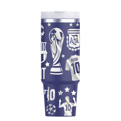 Vasos Térmico 1300ml | Azul Marino | Lionel Messi | figuritas 1