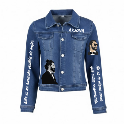 Chaqueta de lona | Azul | Ricardo Arjona | collage blanco