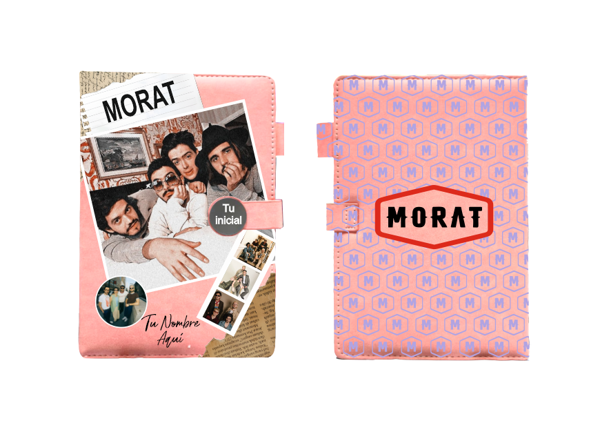 Diario| Cuaderno de apuntes| Personalizado| Rosado| Morat