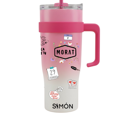 Vasos Térmico 1300ml | Rosa degradado| Morat | Dersy
