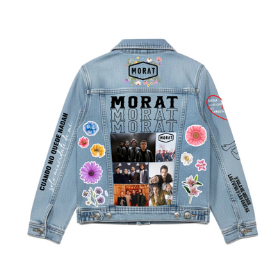 Chaqueta de lona | Celeste | Morat | flores