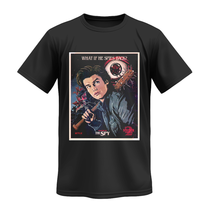 Playera | Negra | Stranger Things | The Spy