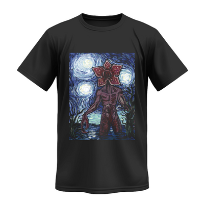 Playera | Negra | Stranger Things | Demogorgon