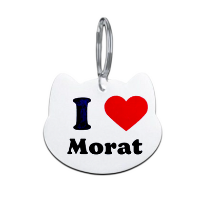 Llavero de Metal | Forma de Gato | Personalizable ambos lados 3