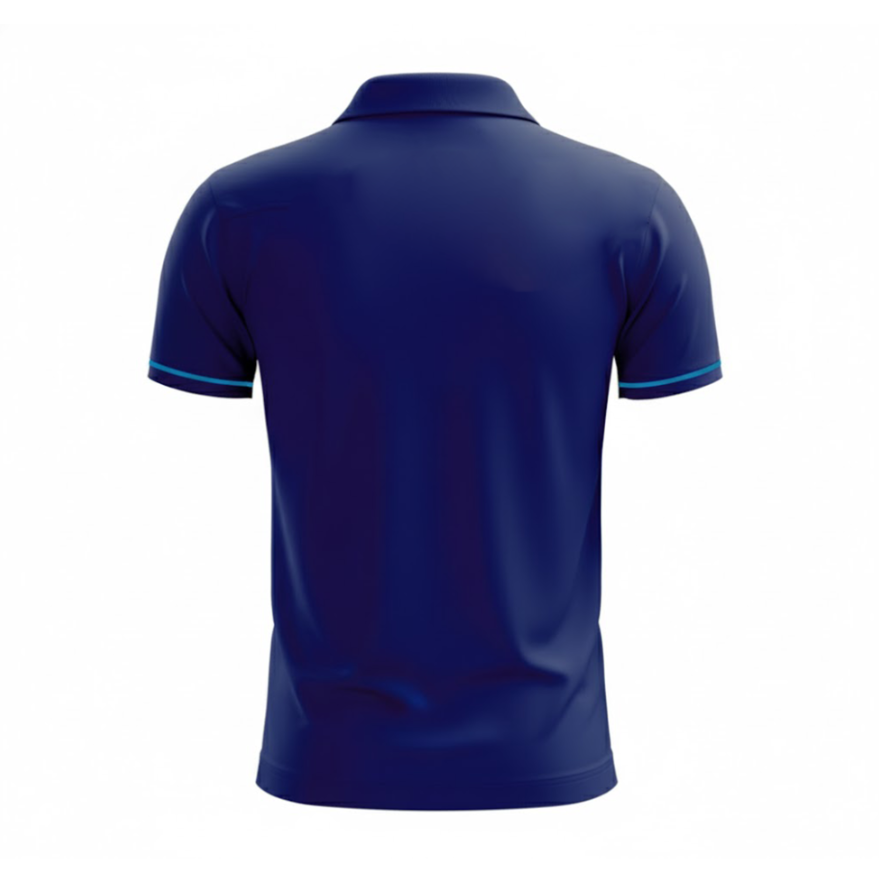 Polo Personalizada | Azul marino | franjas celestes | CrediRural