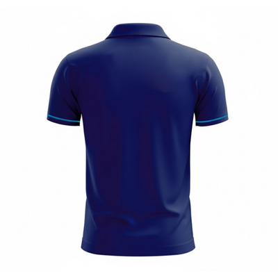 Polo Personalizada | Azul marino | franjas celestes | CrediRural