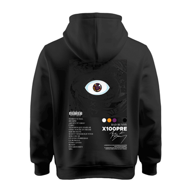Sudadera | Negra | Bad Bunny | X100PRE Álbum