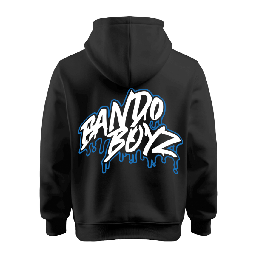 Sudadera | Negra | BANDO BOYZ | Gorilla azul
