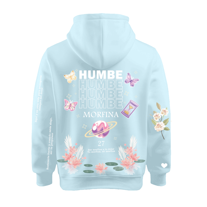 Sudadera | Celeste pastel | Humbe | Morfina FLORES