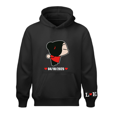 Sudadera | Negra | Pucca | LOVE 2