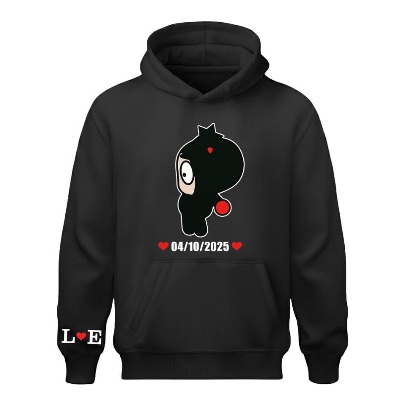 Sudadera | Negra | Pucca | LOVE 1