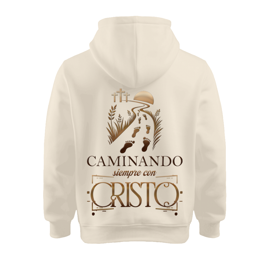 Sudadera | Beige | Palabra Miel | Caminando siempre con Cristo
