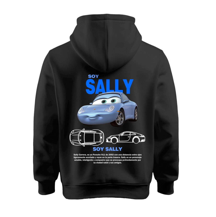 Sudadera | Negra | Cars 2 | Yo soy Sally