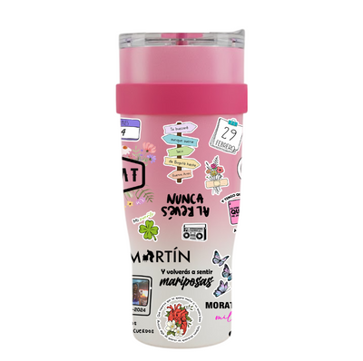 Vasos Térmico 1300ml | Rosa Degradado | Morat | Hecho de recuerdos