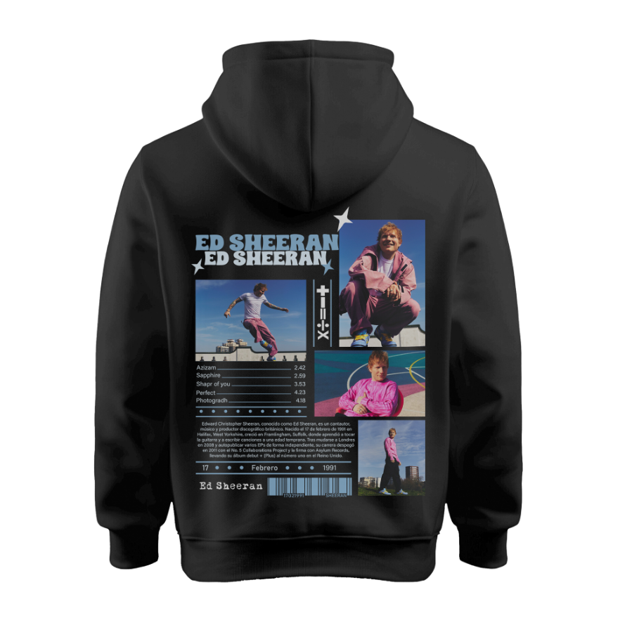 Sudadera | Negra | Ed Sheeran | Biografía