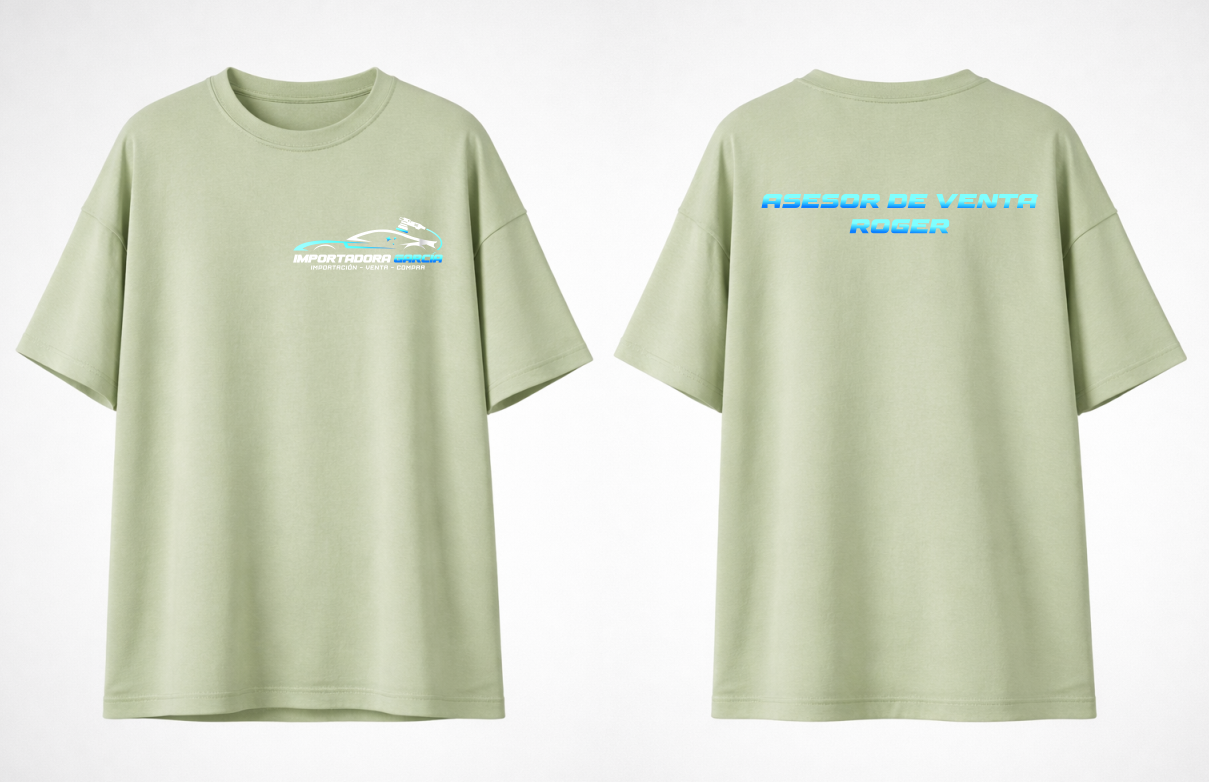 Playera over | Verde olivo | Importadora Garcia| Diseño 4