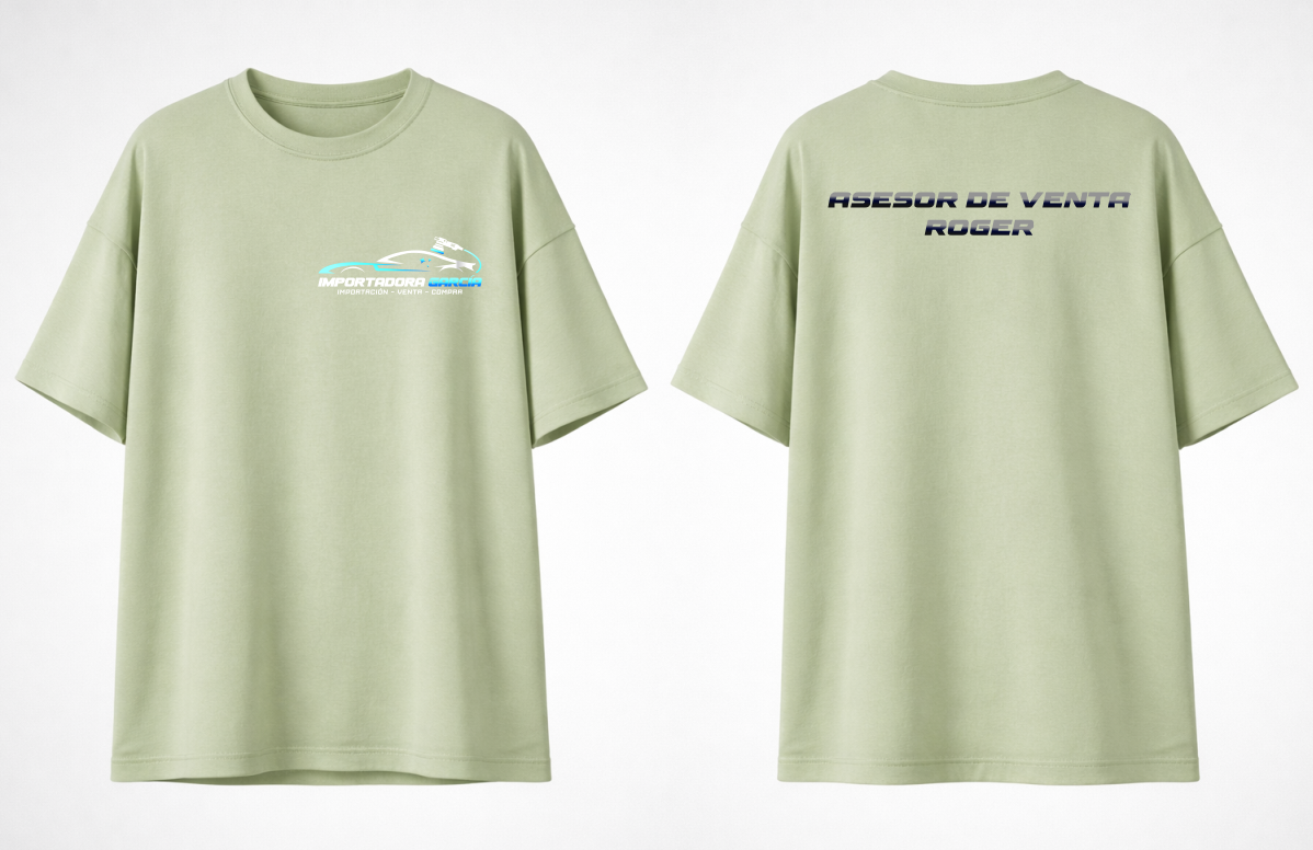 Playera over | Verde olivo | Importadora Garcia| Diseño 1