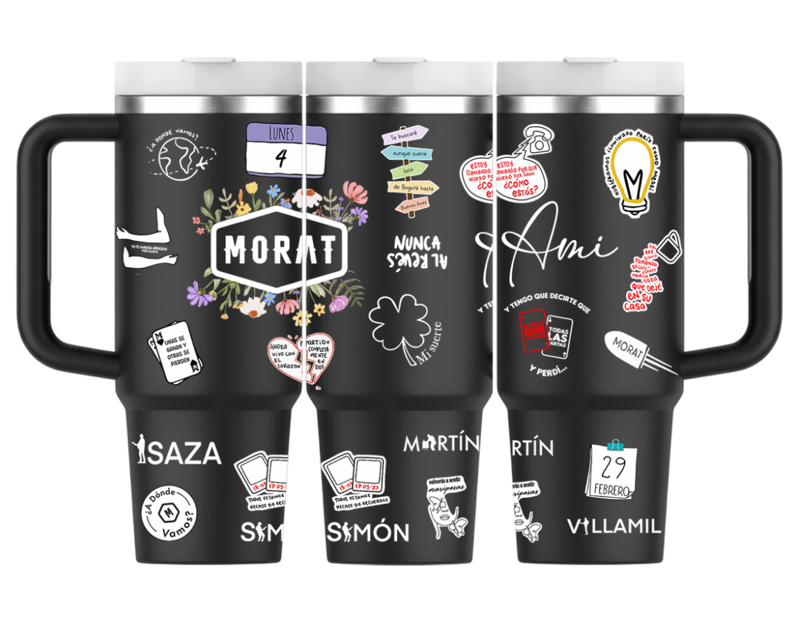 Vasos Térmico 1300ml | Negro | Morat | figuritas | Amí