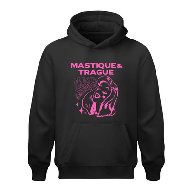 Sudadera | Negra | Shakira | Mastique y trague rosa