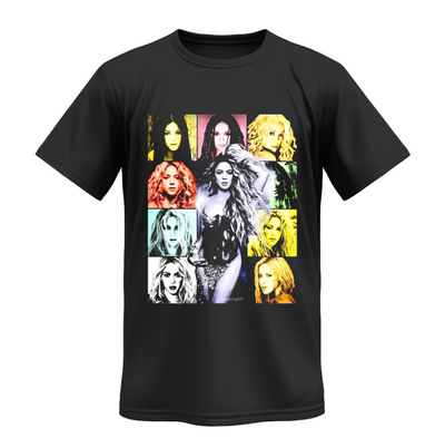 Playera | Negra | Shakira | Collage 2