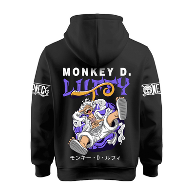 Sudadera | Negra | One Piece | Monkey D. Luffy | Gear 5