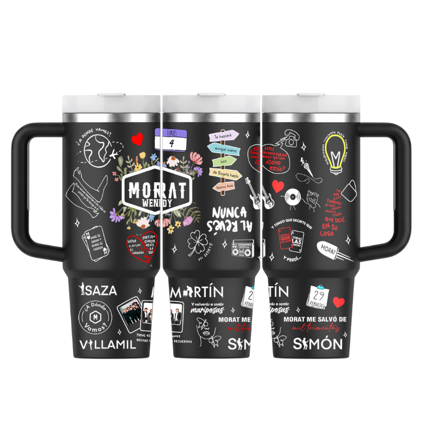 Vasos Térmico 1300ml | Negro | Morat | Lo mejor de Morat | figuritas 2 | WENDY