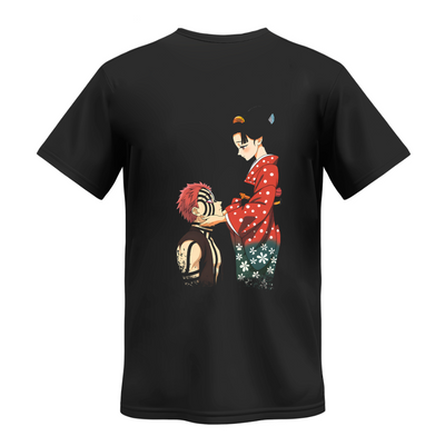 Playera | Negra | Demon Slayer | Akaza y Koyuki