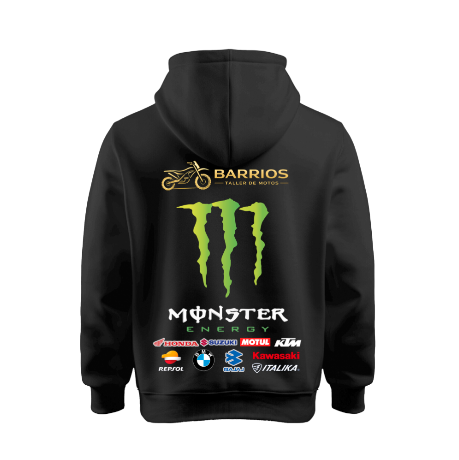 Sudadera | Negra | Taller de Motos | Barrios