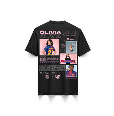 Playera | Negra| FCB X Olivia Rodrigo| Nombre