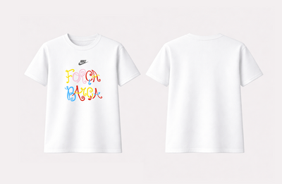 Playera | Blanca | Over| FCB x Olivia