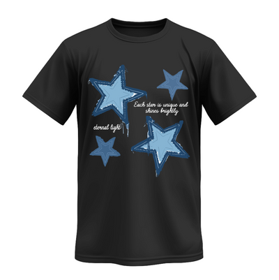 Playera | Negra | Eternal Light | Estrellas