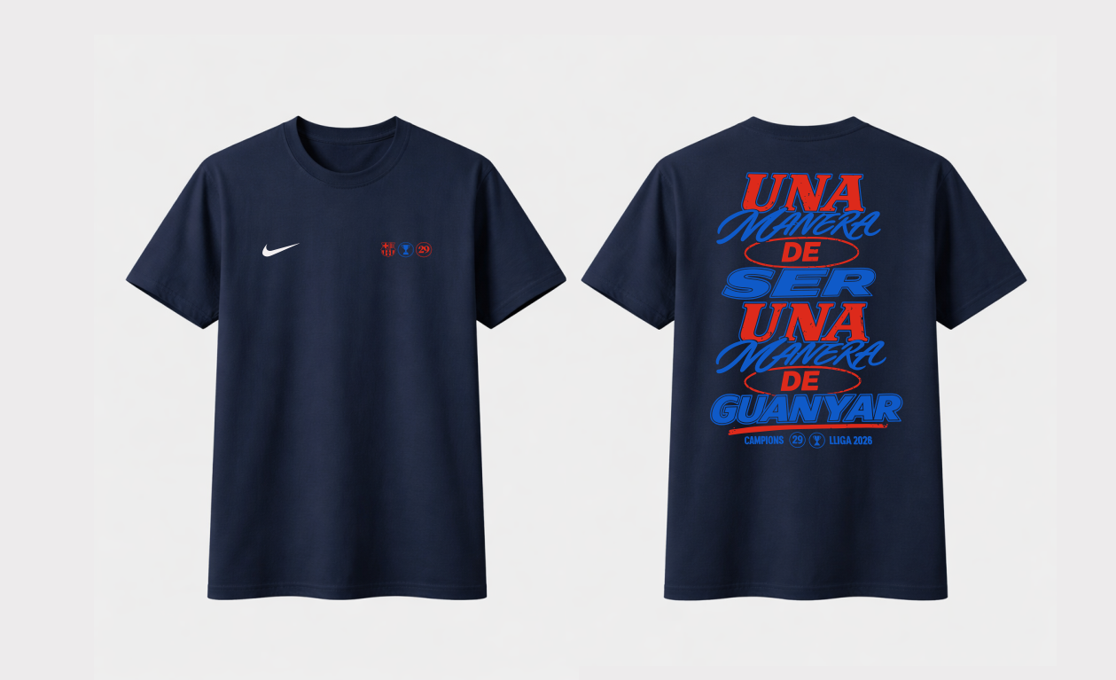 Playera | Azul Marino| Barcelona Campeón 2026