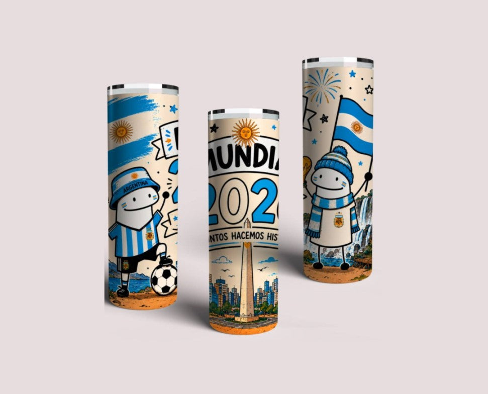 Vasos de viaje tipo termo | Mundial 2026| Argentina