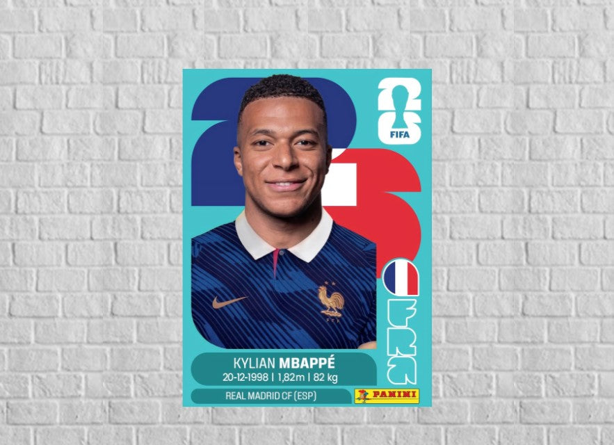 Cuadro Metálico Panini Personalizado | Mundial 2026| Mbappé