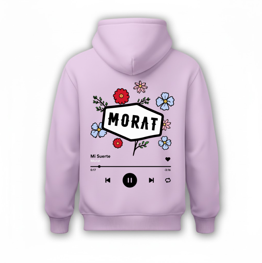 Sudadera | Lila | Morat | Mi suerte | flores