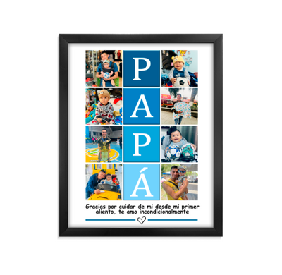 Cuadros con marco | Personalizados | | Dia del Padre | Collage de fotos