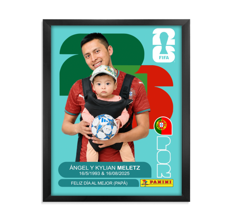 Cuadros con marco | Personalizados | Cromo de Panini | Dia del Padre