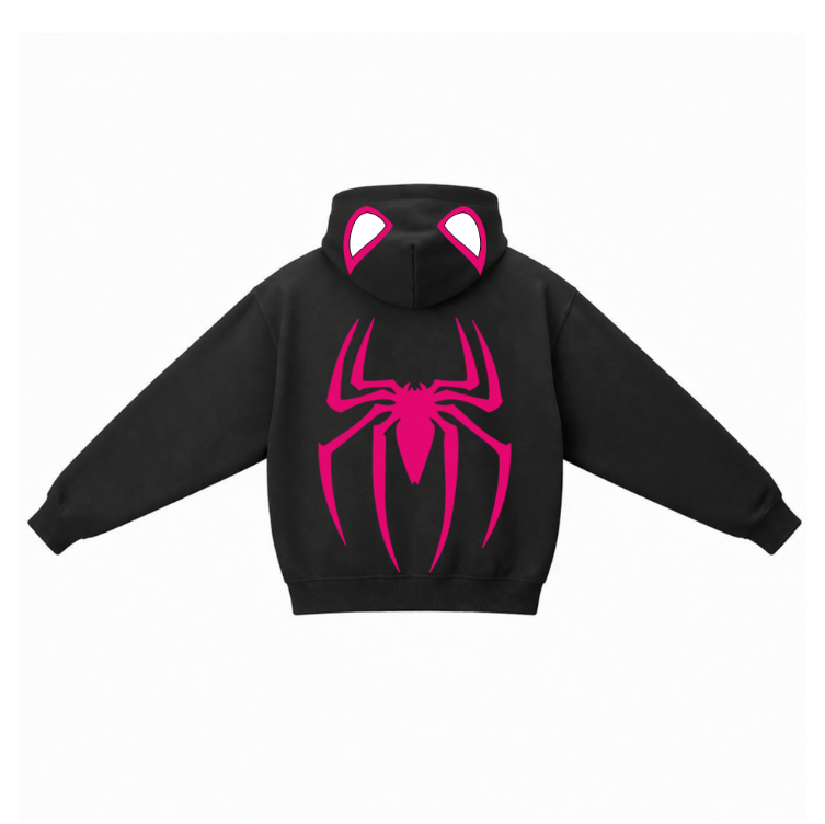 Sudadera negra| Spider-man| Araña | Espalda