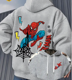Sudadera | gris | Hombre Araña | Spider man | Cómic spiderman