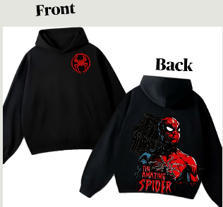 Sudadera | Negro | Hombre Araña | Spider man | Hoodie Spider-man
