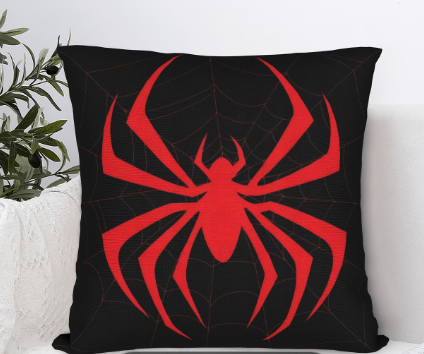 Cojín Personalizado| Temática| Spider-Man| Negro-Rojo