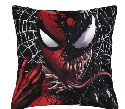 Cojín Personalizado| Rojo-Negro | Temática| Spider-Man | Suave