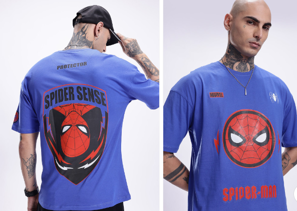 Playera | azul | Hombre araña | spiderman | Spider sense elegante