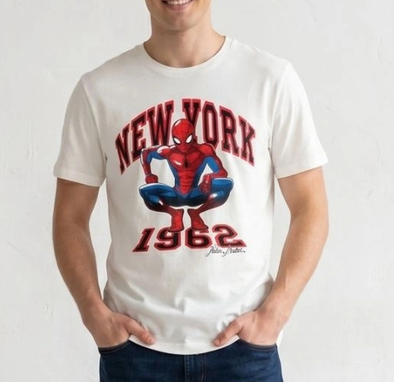 Playera | Blanco | Hombre araña | spider man | Marvel | diseño elegante