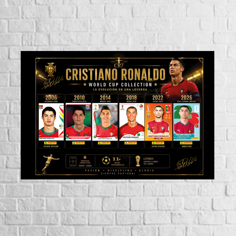 Cuadro Metálico Personalizado | Mundialista 2026| CR7