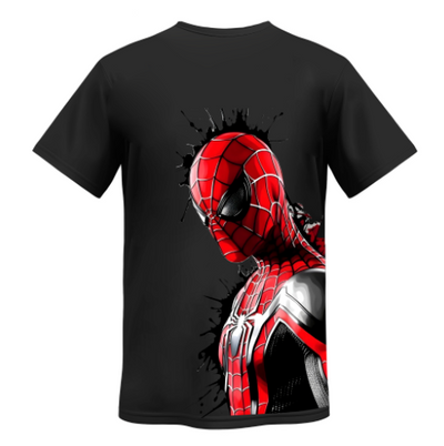 Playera| Negra |Araña | Spider-man | Espalda